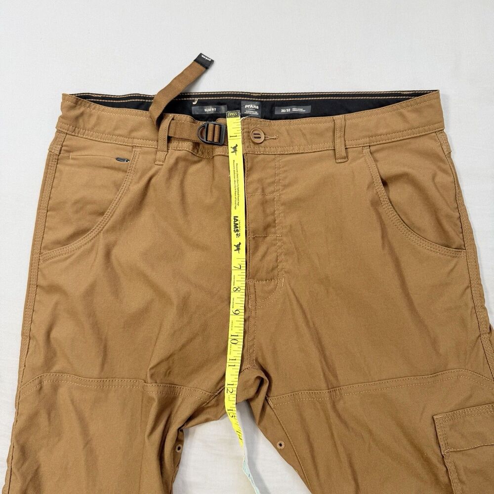 Prana Stretch Zion Cargo Pant 36 X 32 Slim Fit Brown Outdoor Vented Gorpcore - Picture 9 of 12